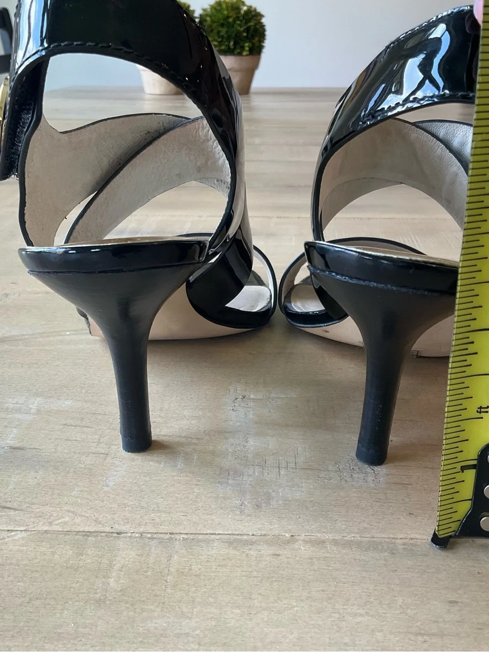 Michael Kors Womens Joselle Open Toe Pump Black Patent Size 8M